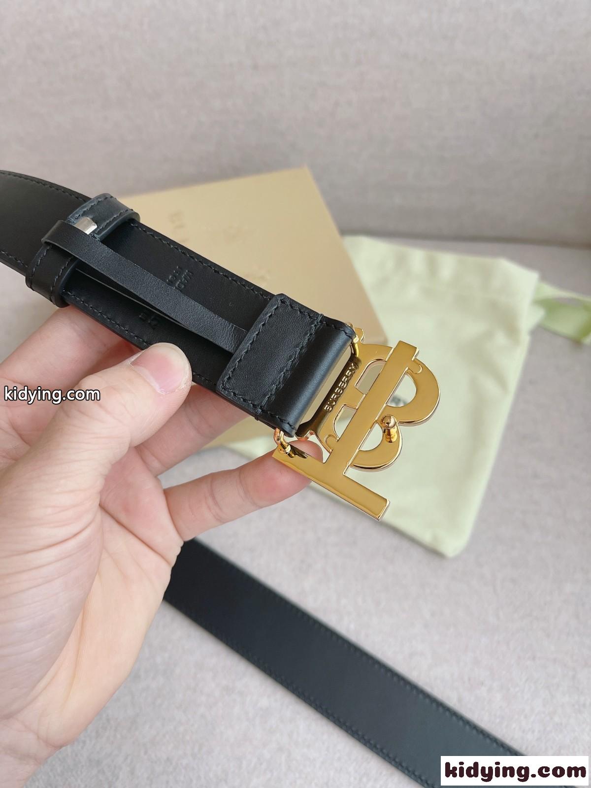 バーバリー ベルト コピー 上品 合わせやすい TBモノグラム レザーベルト-3
