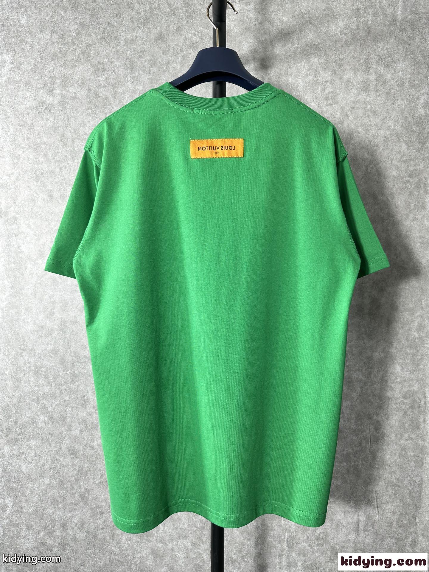 ルイ・ヴィトン Tシャツ コピー シンプル クルーネック コットン 半袖Tシャツ ユニセックス-1