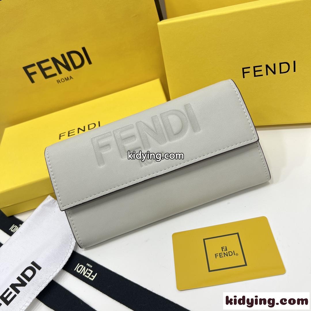 FENDI ROMA コンチネンタル財布 フェンディ 財布 人気 コピー ウォレット グレー-2