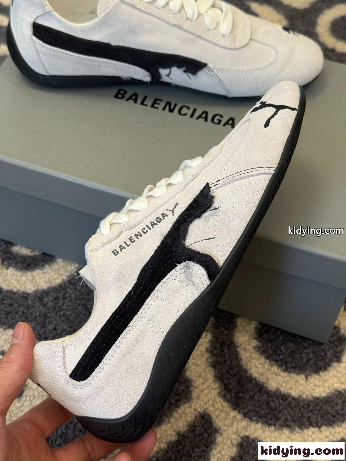BALENCIAGA × PUMA スエード スピードキャット スニーカー スーパーコピー ホワイト-1