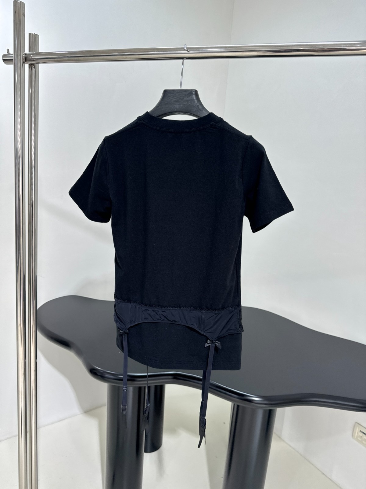 人気 オシャレ レディース LINGERIE Tシャツ バレンシアガ Tシャツ コピー ブラック-1