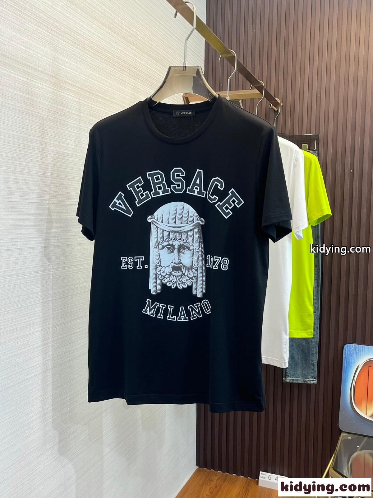 人気 ラ マスケラ ロゴ Tシャツ ヴェルサーチェ Tシャツ コピー 半袖 トップス メンズ-1