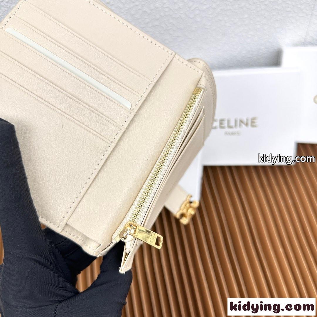 ミディアムウォレット CELINE ヴィクトワール セリーヌ 財布 コピー ホワイト-4
