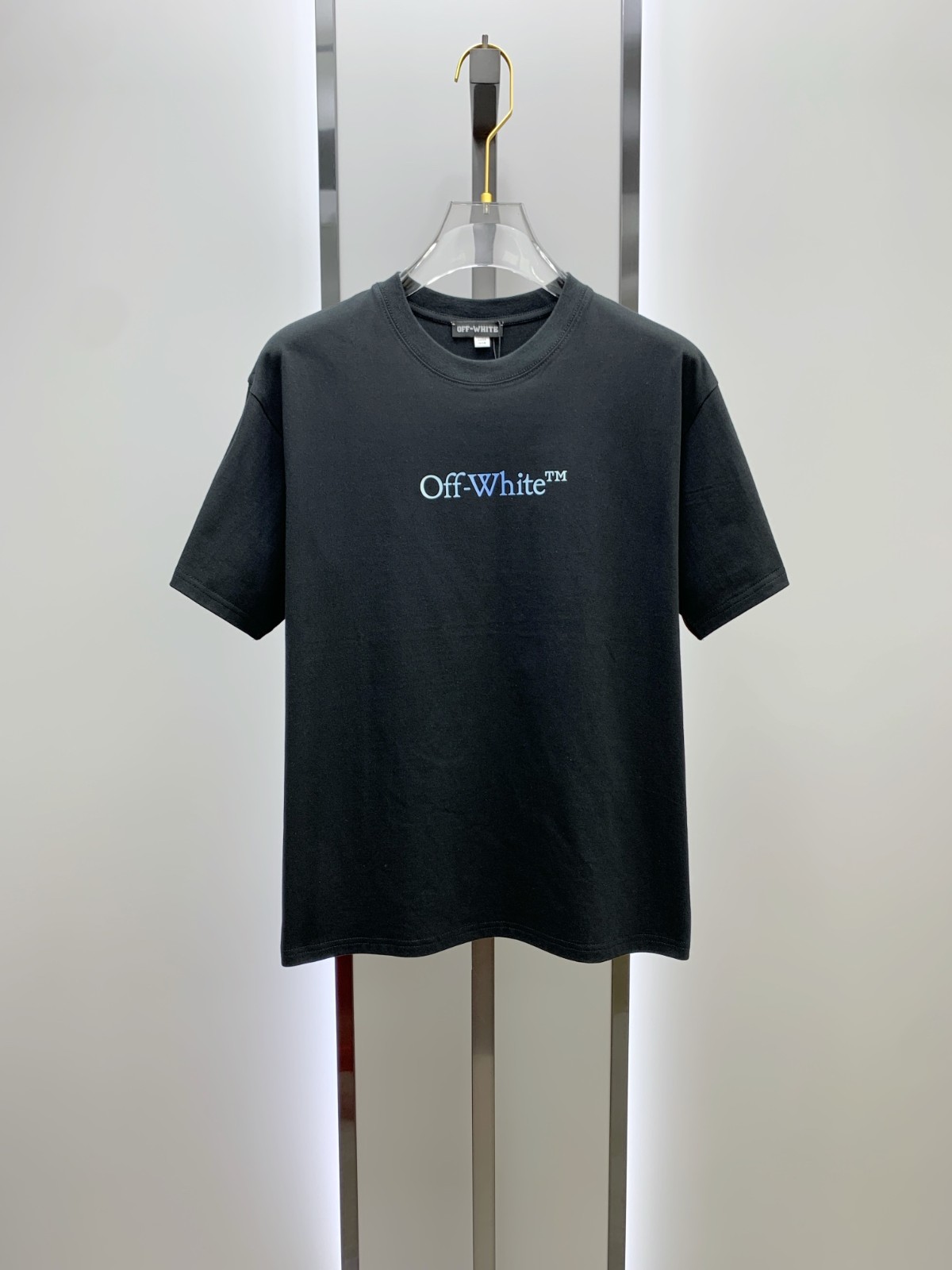 カジュアル ロゴ入り オフホワイト Tシャツ コピー コットン 半袖Tシャツ ブラック-0