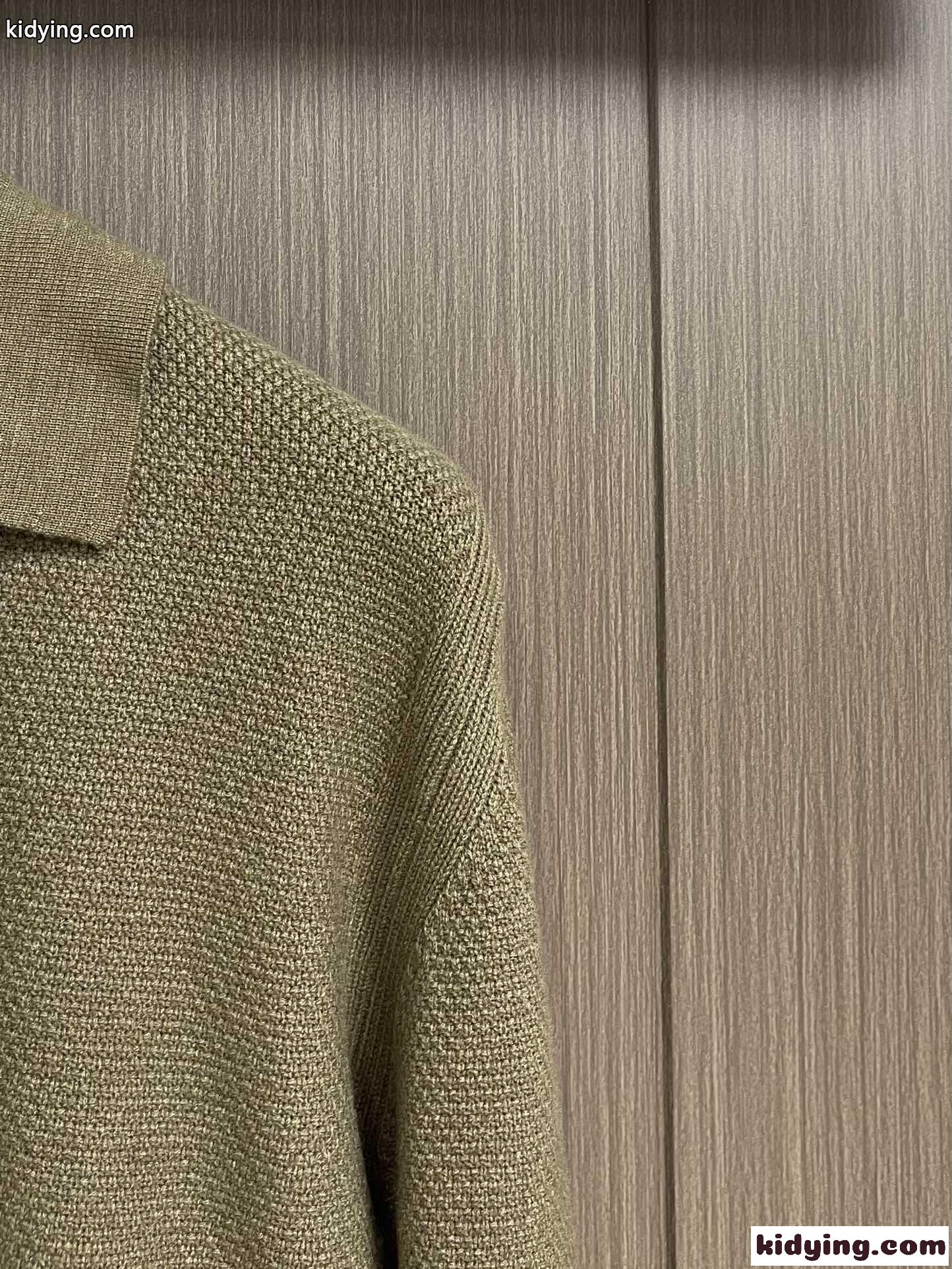 カシミヤ ニット ポロシャツ エルメネジルド・ゼニア ニット コピー グリーン-0