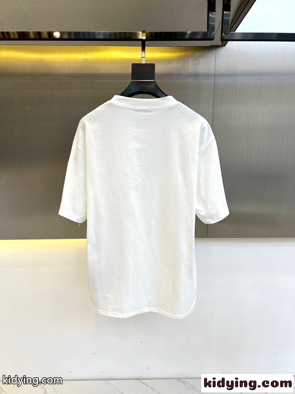 カジュアル リラックス プラダ Tシャツ コピー コットンジャージー 半袖Tシャツ ホワイト-3