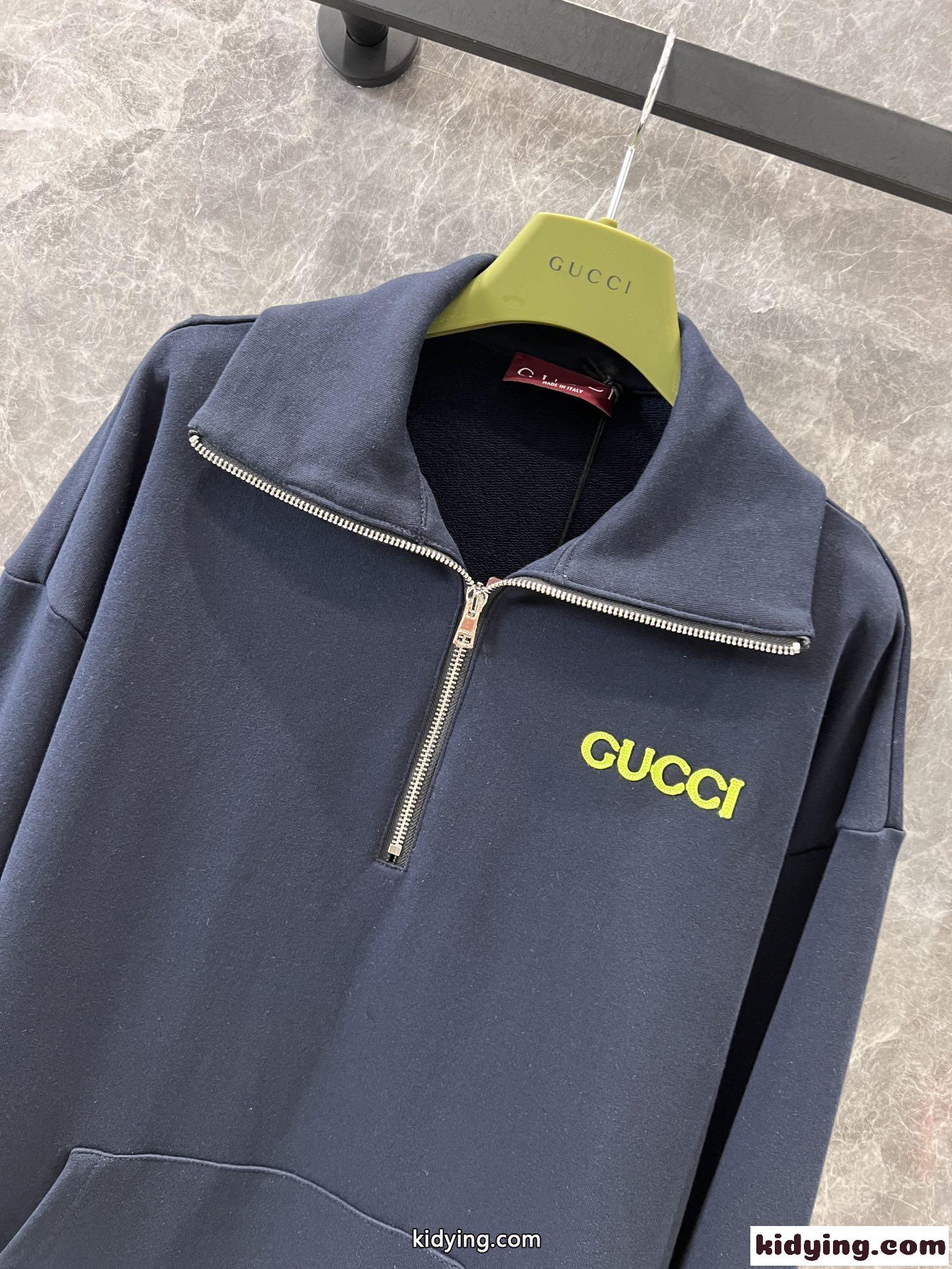 コットン ハーフジップ スウェットシャツ グッチ Tシャツ コピー カジュアル-3