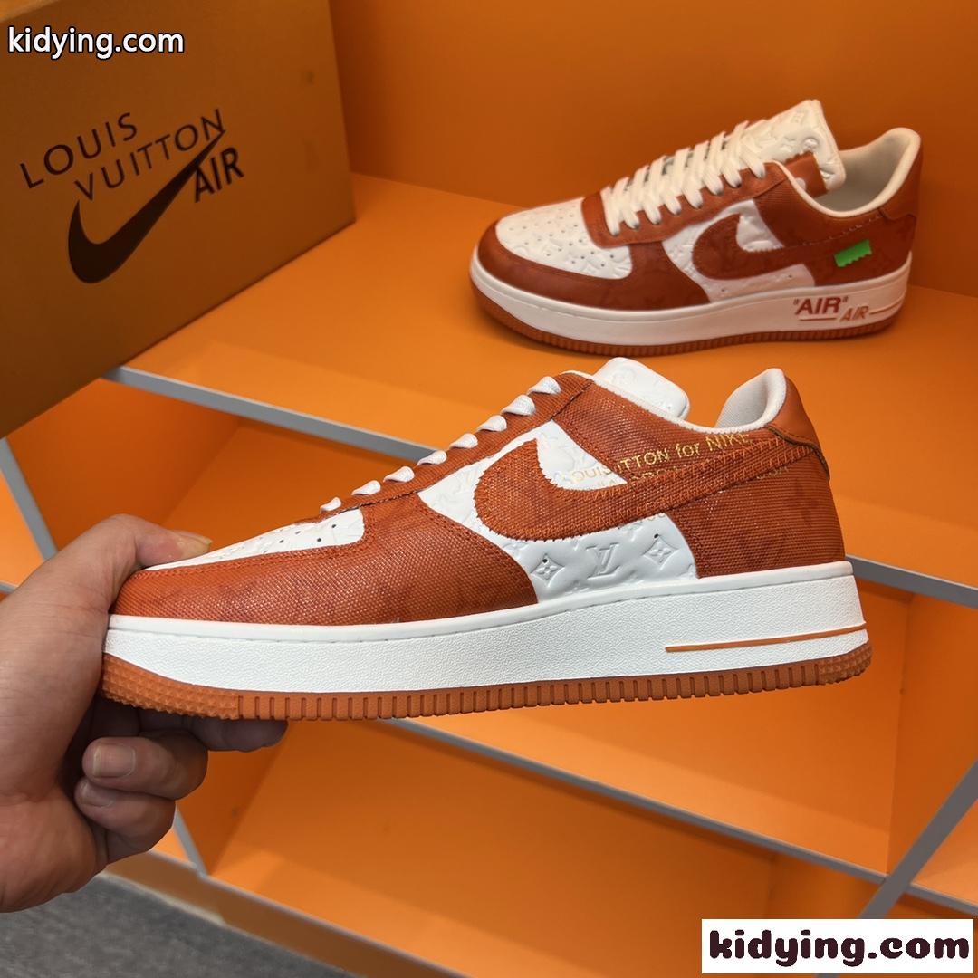 LV x OFF-WHITE x Nike 人気 カジュアル レースアップ 目立つ 配色 メンズ オフホワイト スニーカー コピー-3