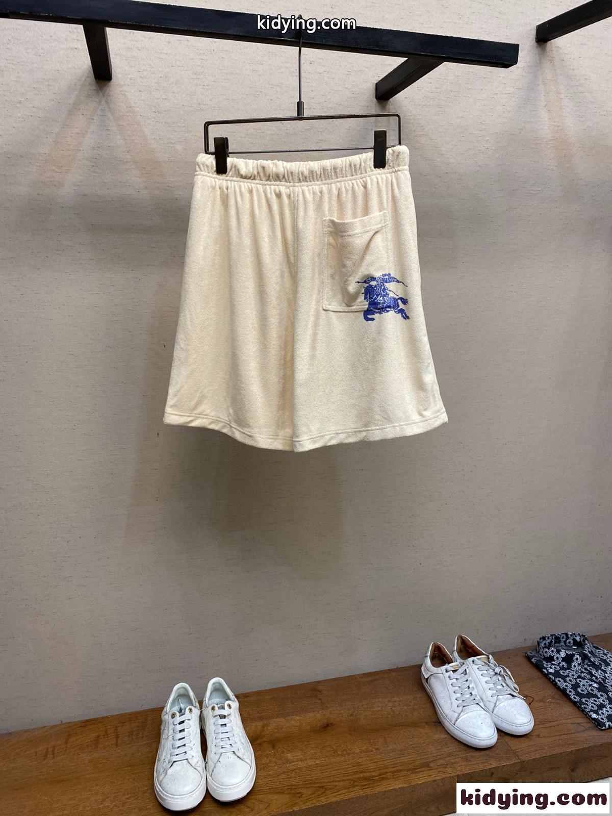 コットンタオル ショーツ バーバリー パンツ コピー ショートパンツ ベージュ-2