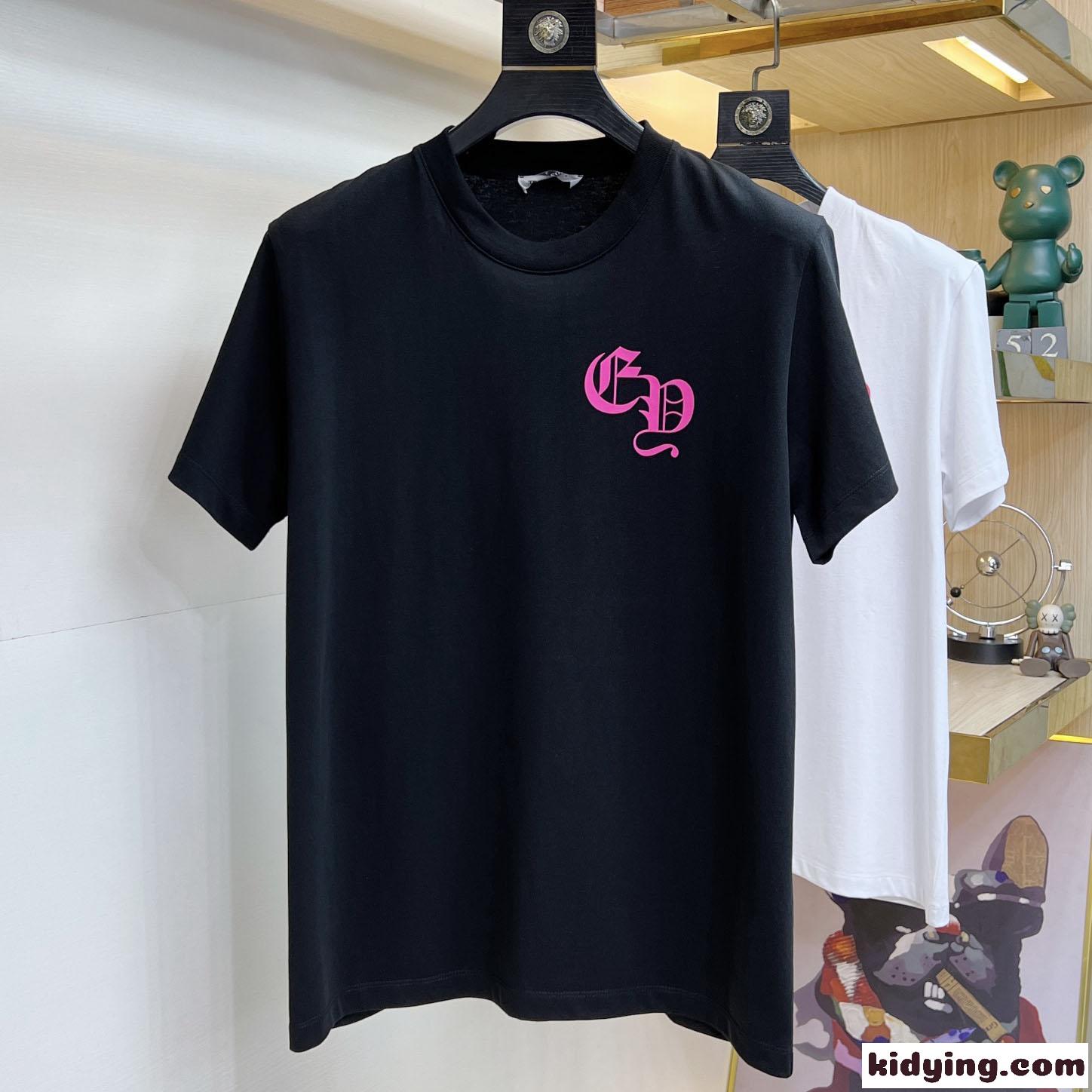 シンプル カジュアル プリント クルーネック クロムハーツ Tシャツ コピー 半袖-0