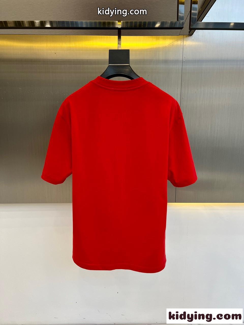 大人気 ロゴプリント クルーネック ドルチェ&ガッバーナ 半袖Tシャツ コピー レッド-4