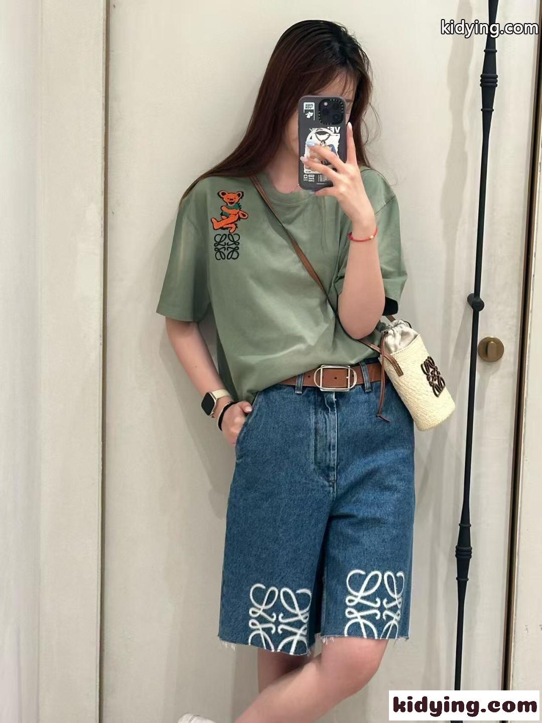リラックスフィット コットンTシャツ ロエベ Tシャツ コピー ユニセックス-0
