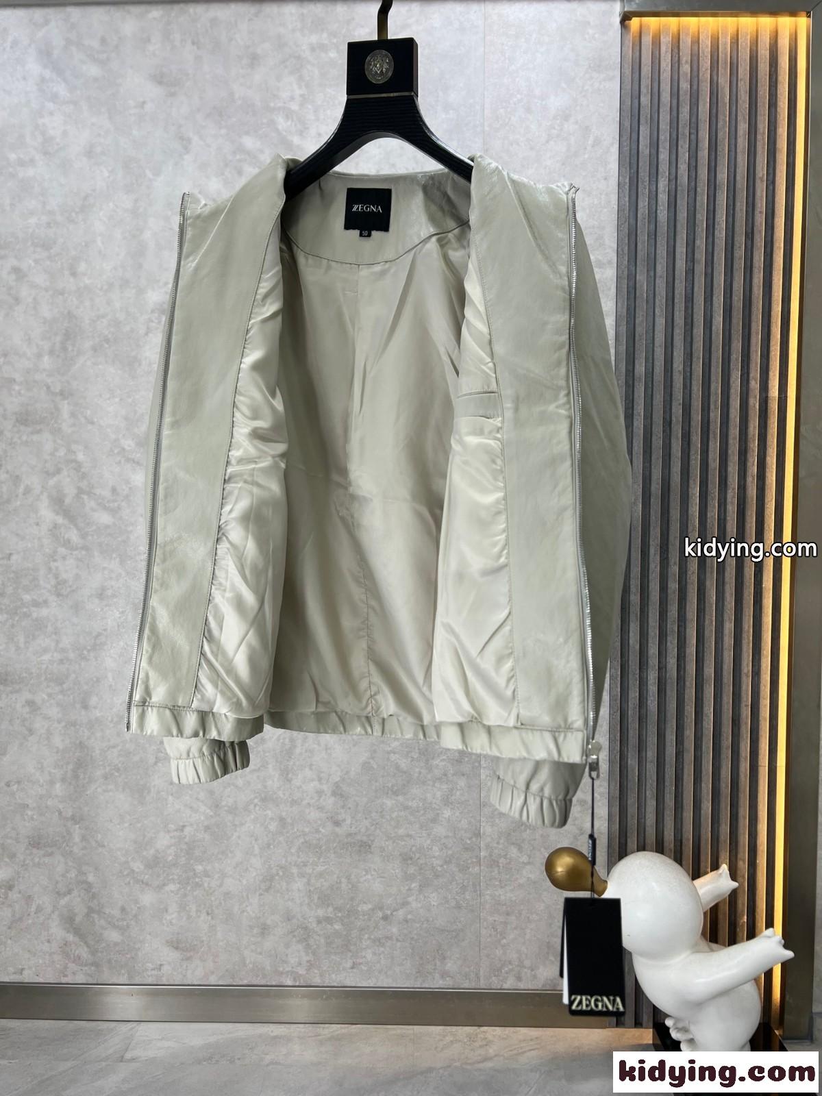 シンプル 上品 ビジネス レザーブルゾン エルメネジルド・ゼニア ジャケット コピー メンズ-4