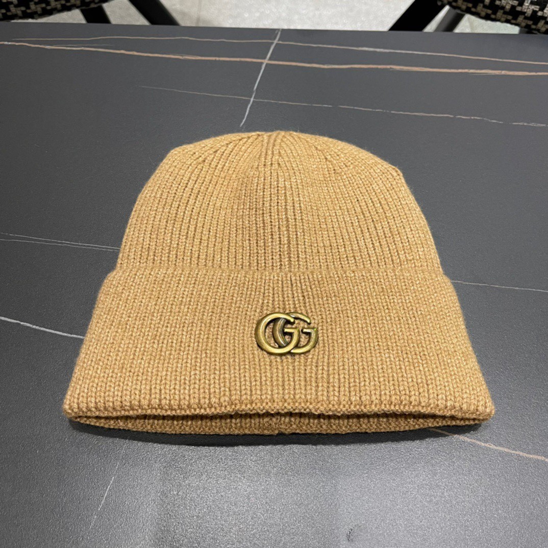 シンプル 合わせやすい ダブルG ニットキャップ グッチ キャップ 偽物-0