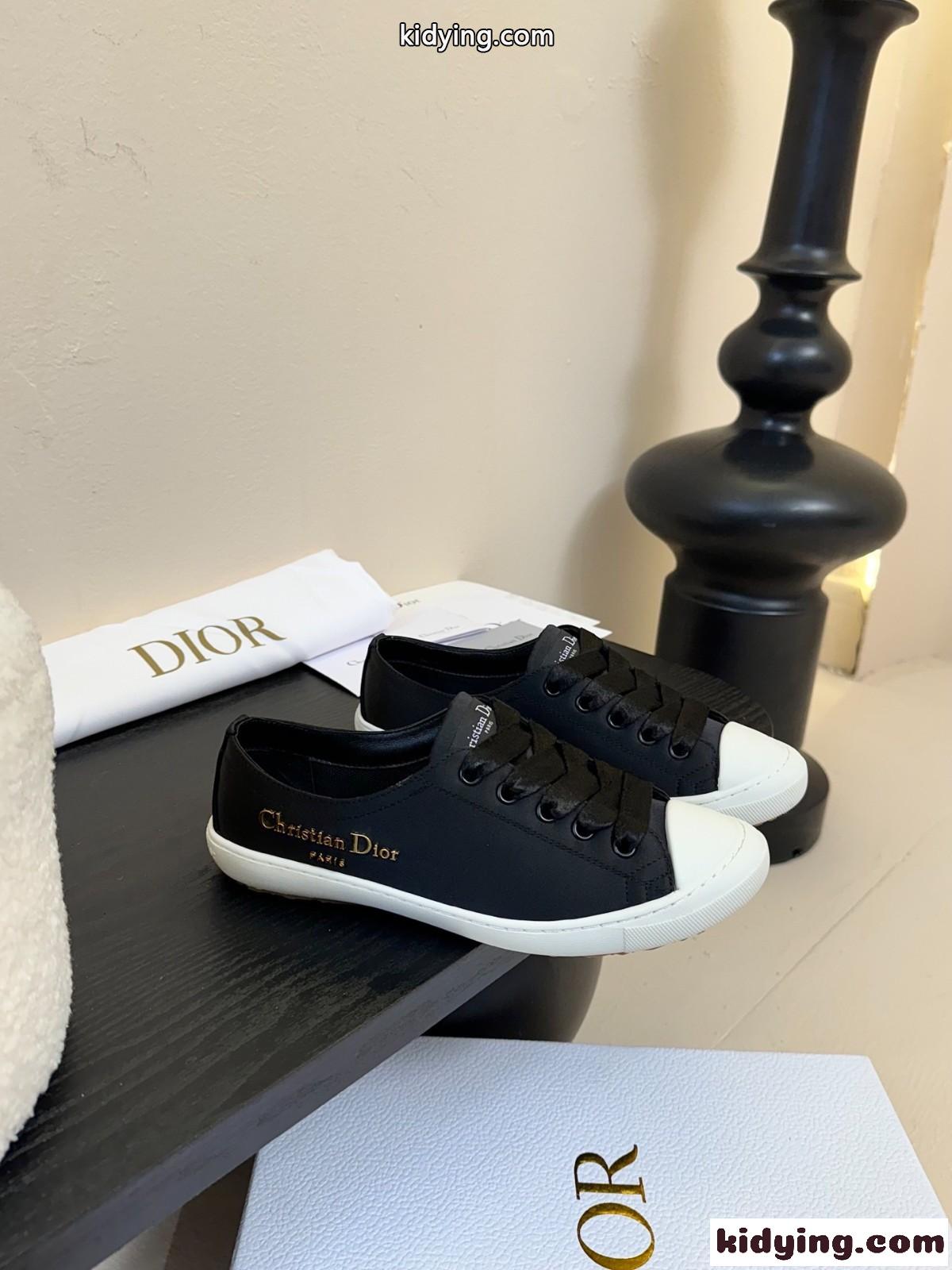 Dioriviera Dior Lucky スニーカー ディオール スーパーコピー サテン ブラック-0