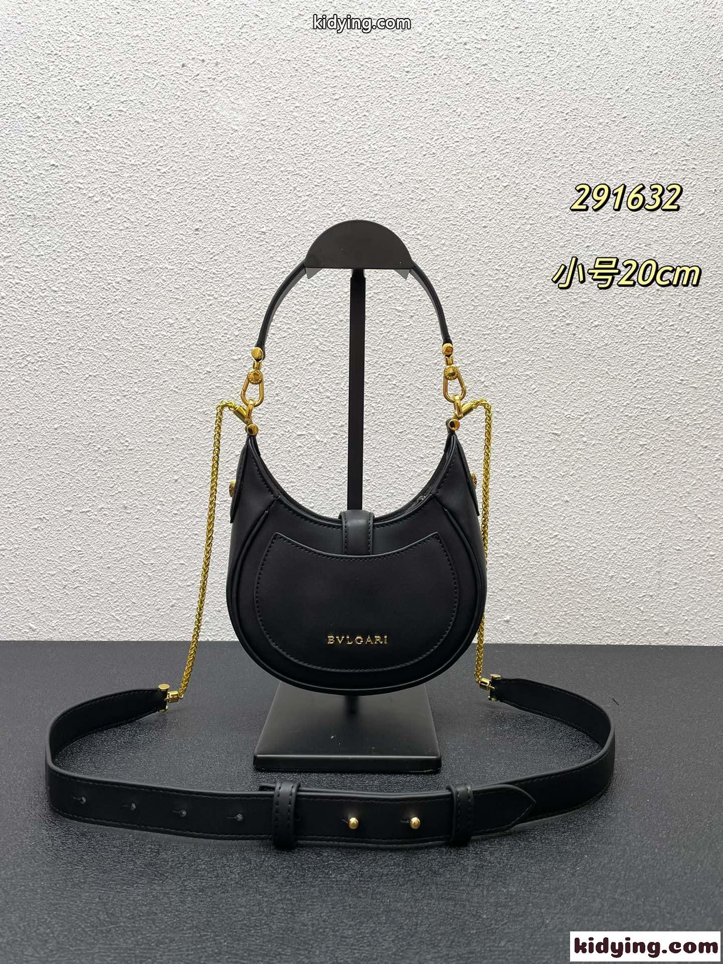 セルペンティ エリプス ショルダーバッグ ブルガリ バッグ コピー レディース カバン ブラック-1