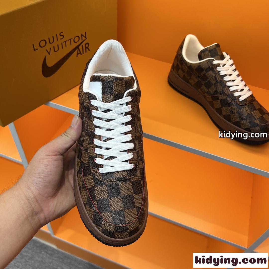 飽きのこない チェック 人気 LV x OFF-WHITE x Nike メンズ スポーツシューズ オフホワイト スニーカー コピー-4