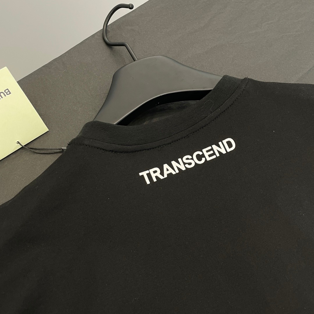 ベーシック ロゴプリント コットンTシャツ バーバリー Tシャツ コピー ブラック-3