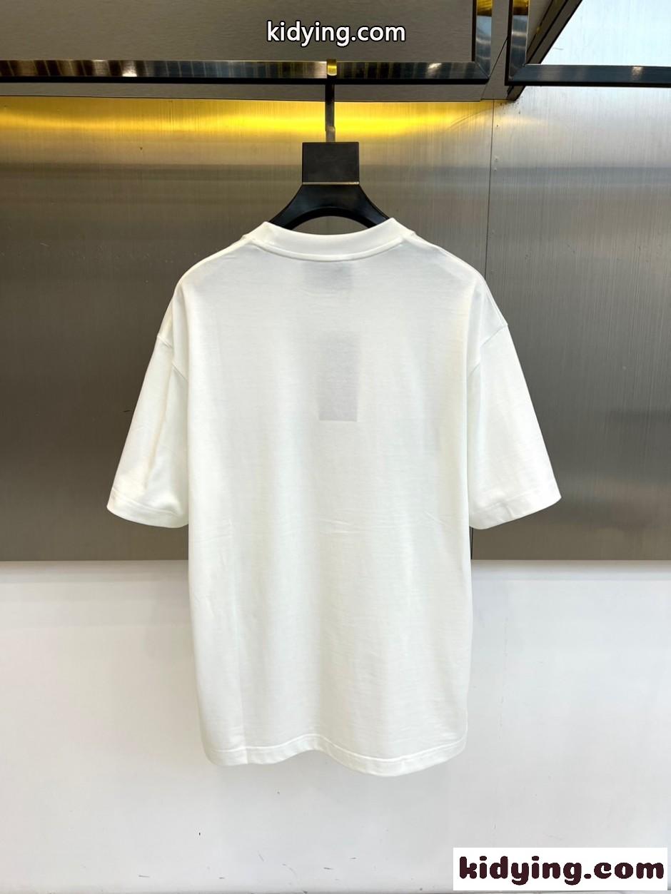 シンプル ロゴ クルーネック 半袖Tシャツ グッチ Tシャツ 偽物 ホワイト-4