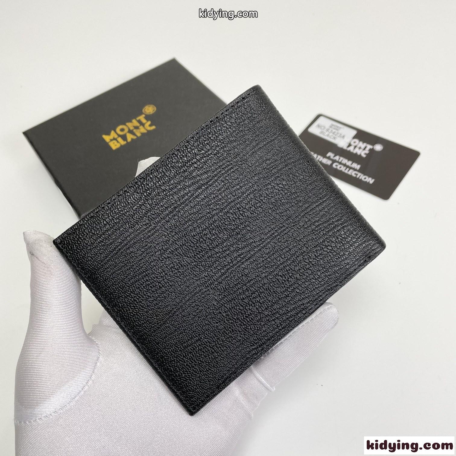 モンブラン 財布 メンズ コピー 二つ折り 上品 高級感 柔らかい レザー カジュアル おしゃれ 定番 ブラック-2