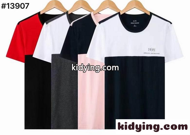 お洒落 クルーネック バイカラー 半袖 アルマーニ tシャツ コピー 春夏 定番 トップス-1