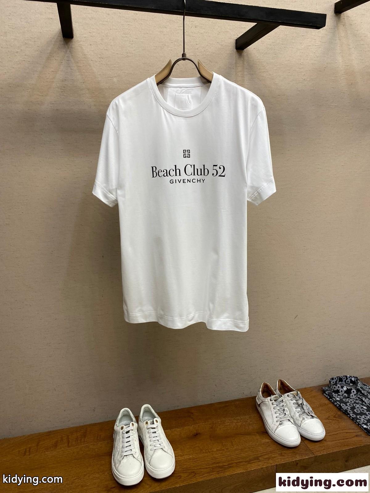 Beach Club 52 プリント ジバンシィ Tシャツ コピー 半袖 トップス 合わせやすい-0