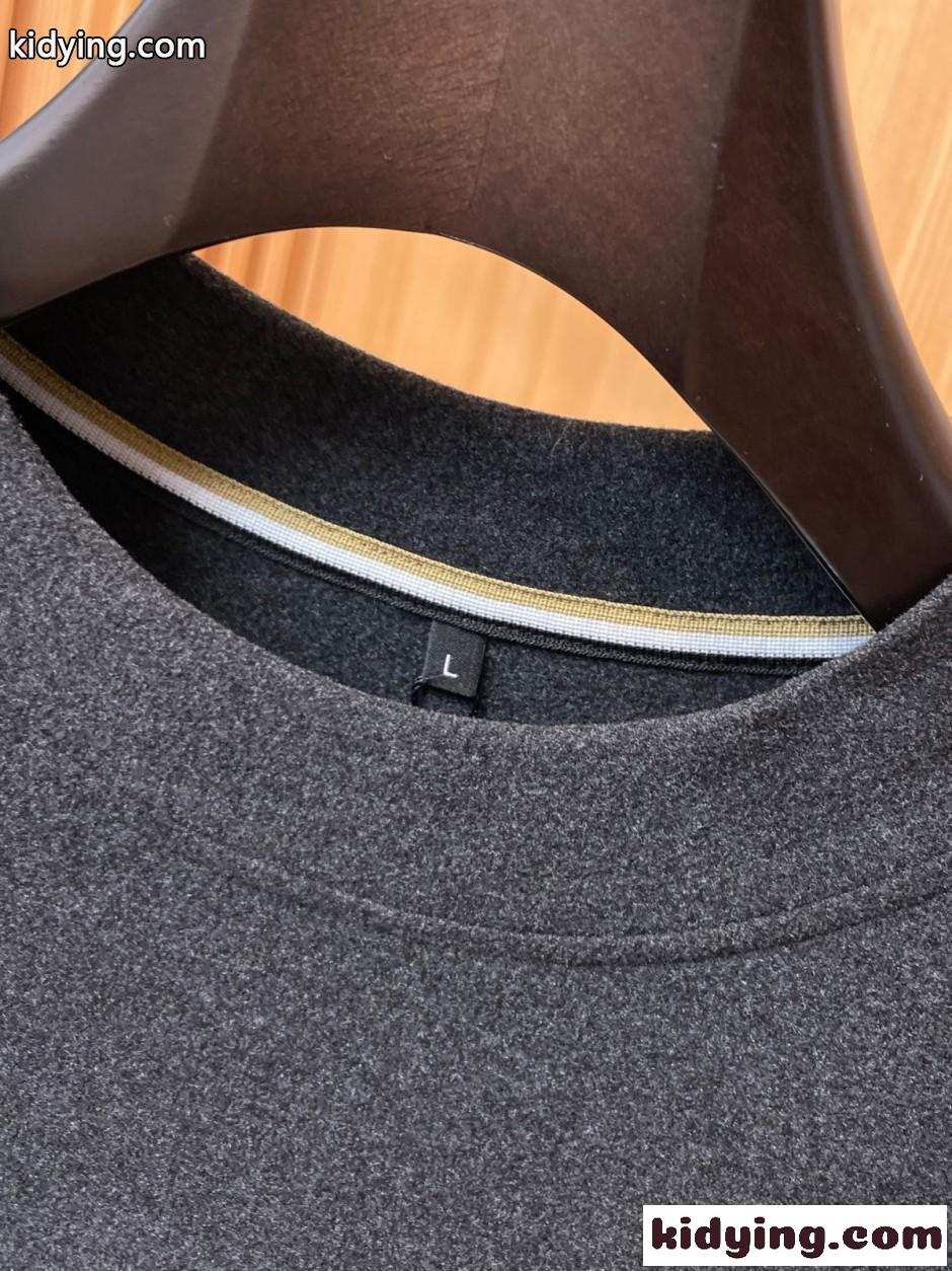 ヒューゴ・ボス Tシャツ 偽物 ベーシック 秋冬 長袖Tシャツ 厚手 トップス グレー-1