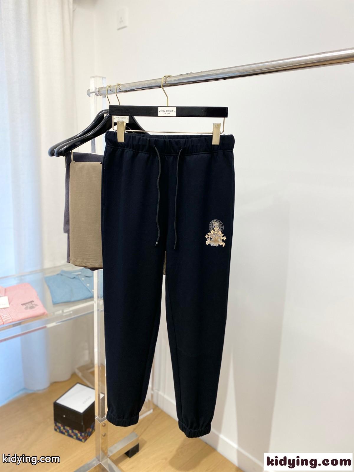 カジュアル 定番 ジョガーパンツ クロムハーツ パンツ コピー ブラック-0
