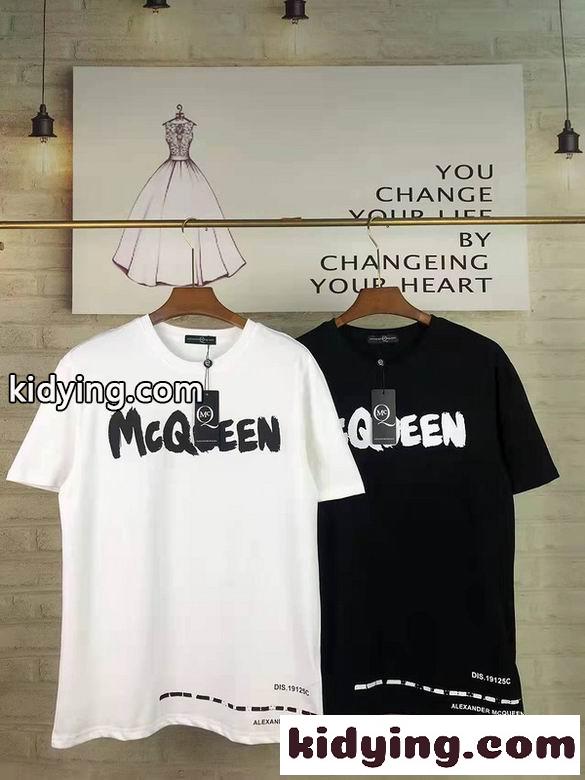 ゆったり 快適 カジュアル プリント アレキサンダー・マックイーン 半袖Tシャツ ゆったり 定番 クルーネック おしゃれ-0