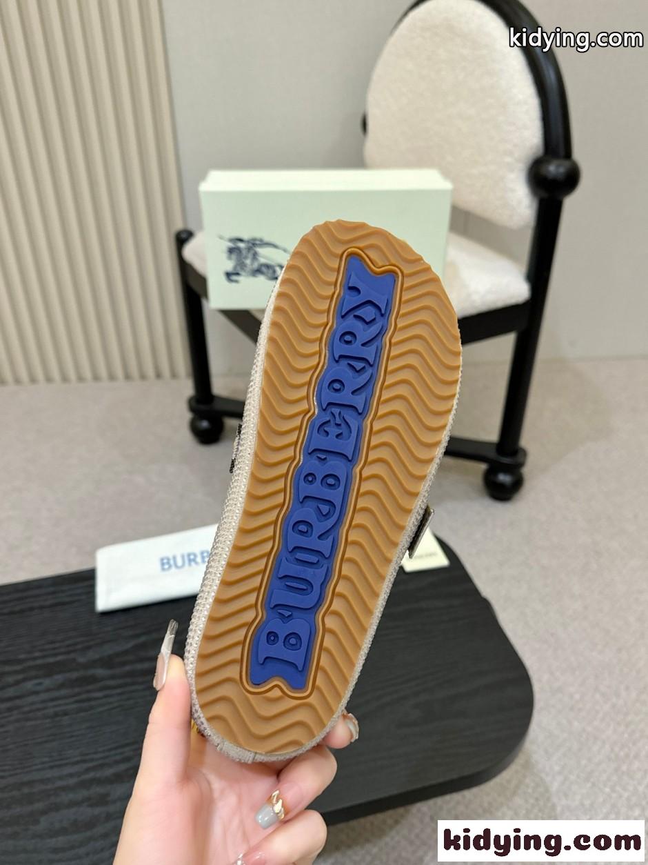 ラインストーン スエード クロッグサンダル バーバリー サンダル コピー-4