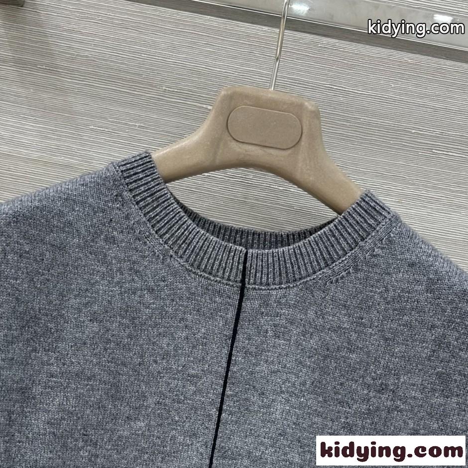 シャネル ニット コピー 合わせやすい ベスト風 カシミアウォーマー グレー-2