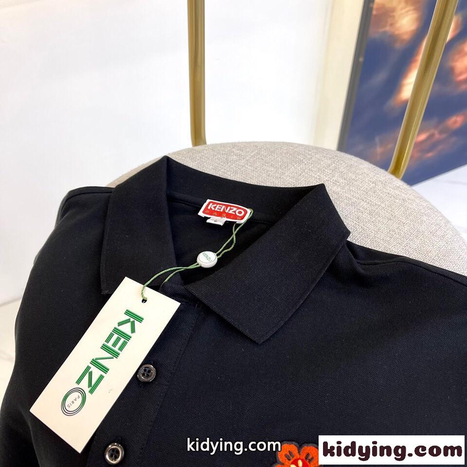 メンズ 半袖 コットンピケ ポロシャツ 洗練された 上品 ケンゾー Tシャツ コピー ファッション-2