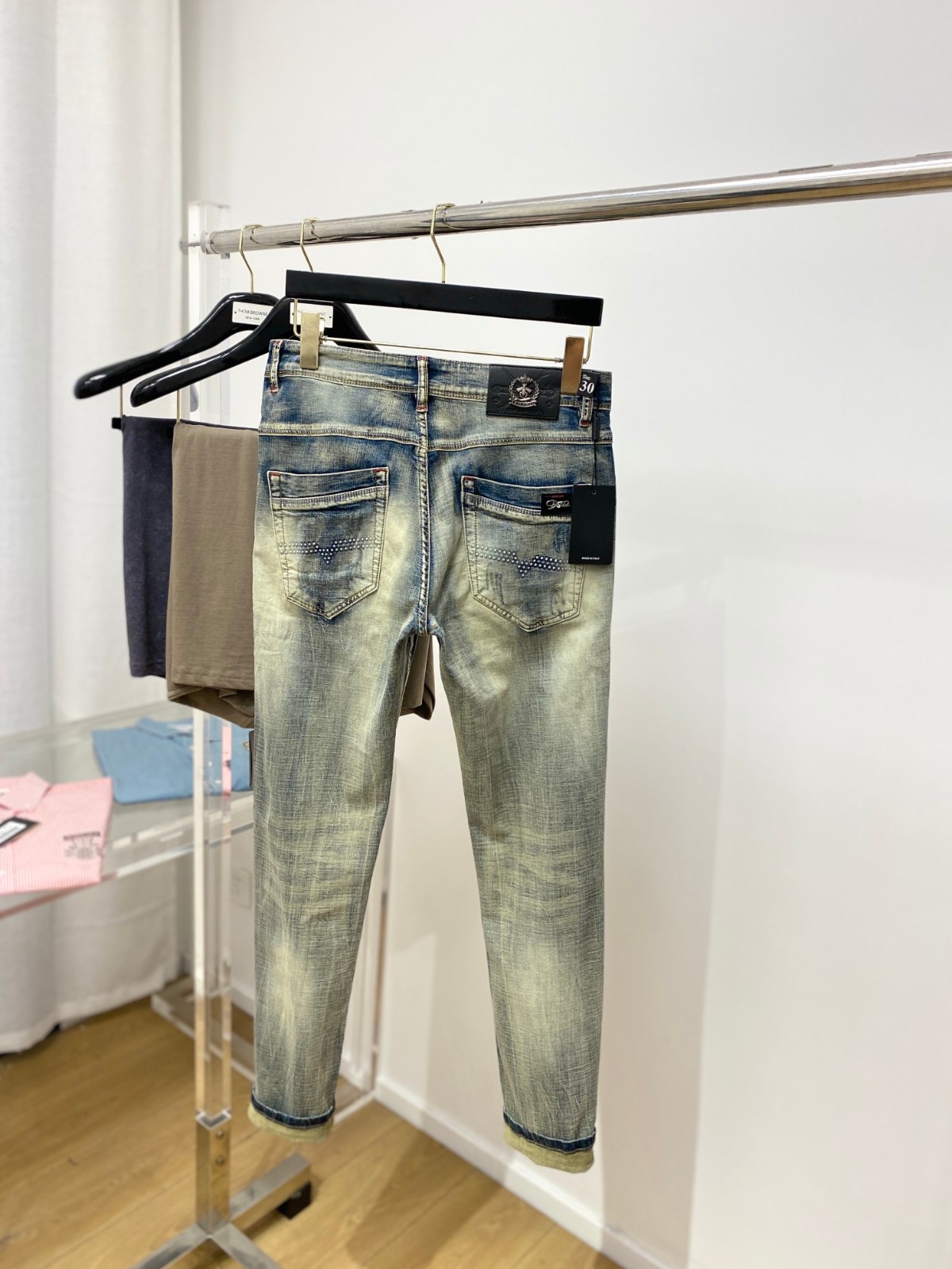カジュアル ストレッチ デニムパンツ ディースクエアード ジーンズ コピー メンズ-2