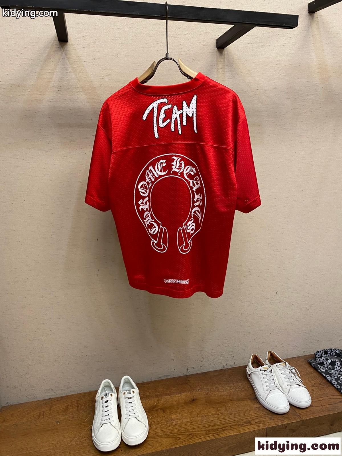 クロムハーツ Tシャツ コピー 半袖Tシャツ カジュアル ストリート メッシュ ホッケーTシャツ-0