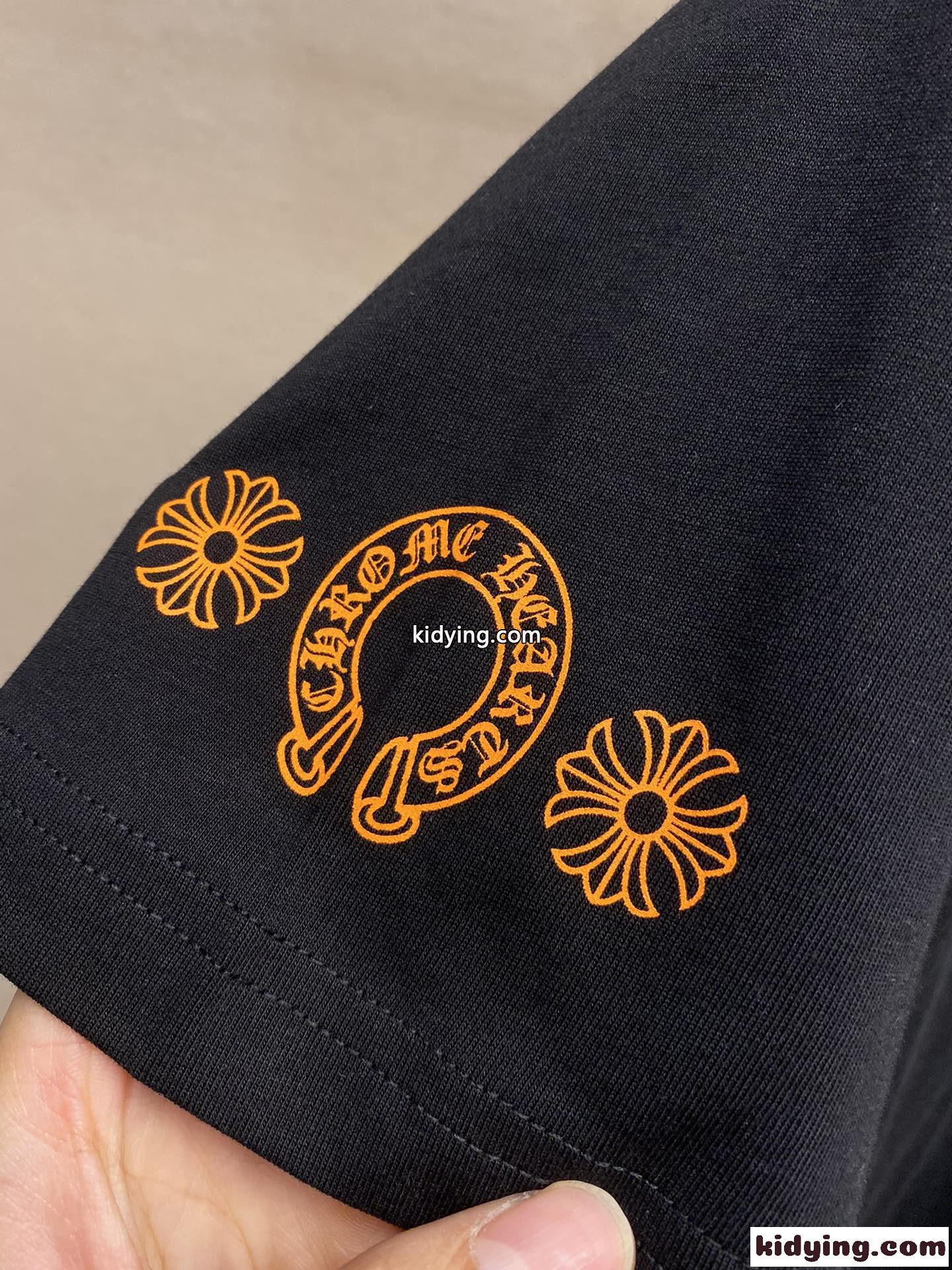 カジュアル おしゃれ セメタリークロス ロゴ クロムハーツ Tシャツ コピー コットン-4