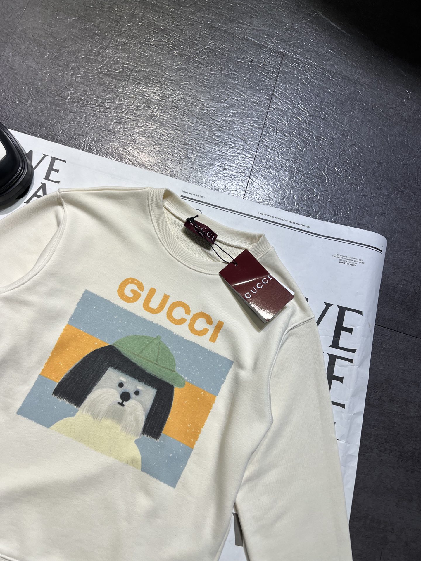 可愛い 合わせやすい プリント グッチ Tシャツ コピー スウェットシャツ ホワイト-0