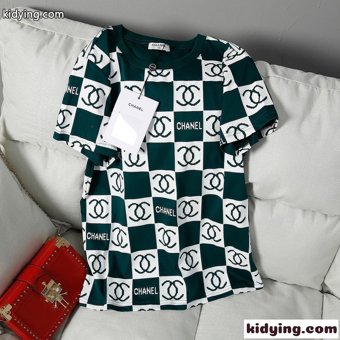 目を引く 着心地いい おしゃれ ロゴ 5色あり クルーネック シャネル tシャツ コピー コットン カジュアル 半袖 トップス-2
