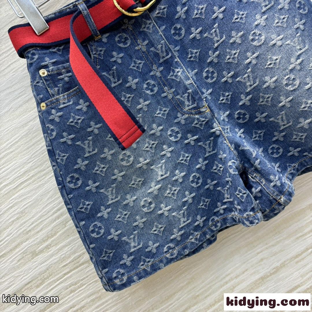 LV x ACモノグラムショーツ ルイヴィトン パンツ コピー デニム ショートパンツ-3