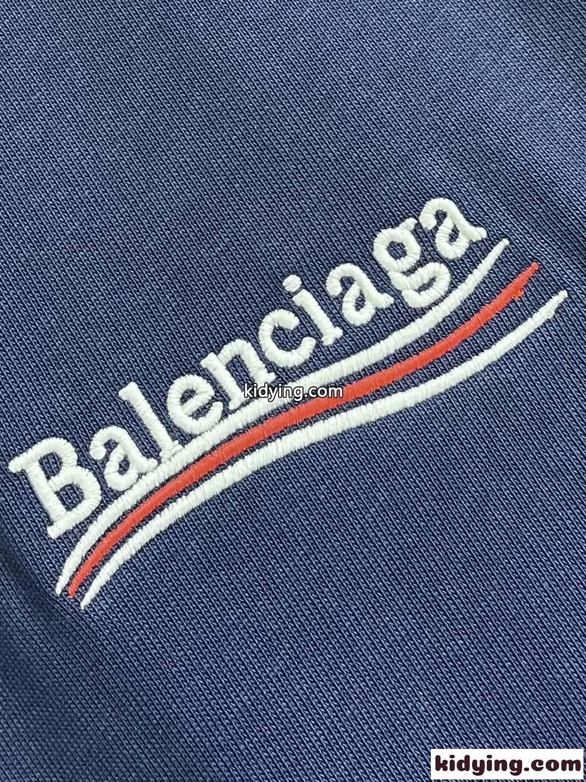 人気 POLITICAL CAMPAIGN 半袖Tシャツ バレンシアガ Tシャツ コピー ブルー-1