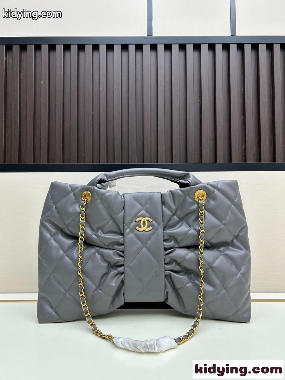 CHANEL シャネル マトラッセ リボン バッグ 25K コピー グレー-0