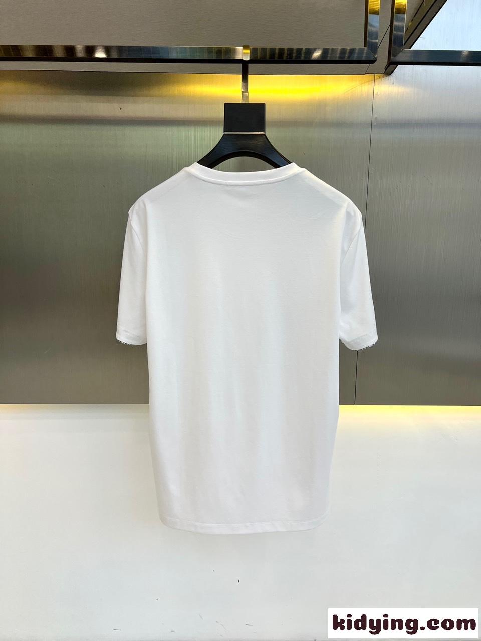 洗練された カジュアル コットン 半袖Tシャツ クリスチャン・ディオール Tシャツ コピー ホワイト-3