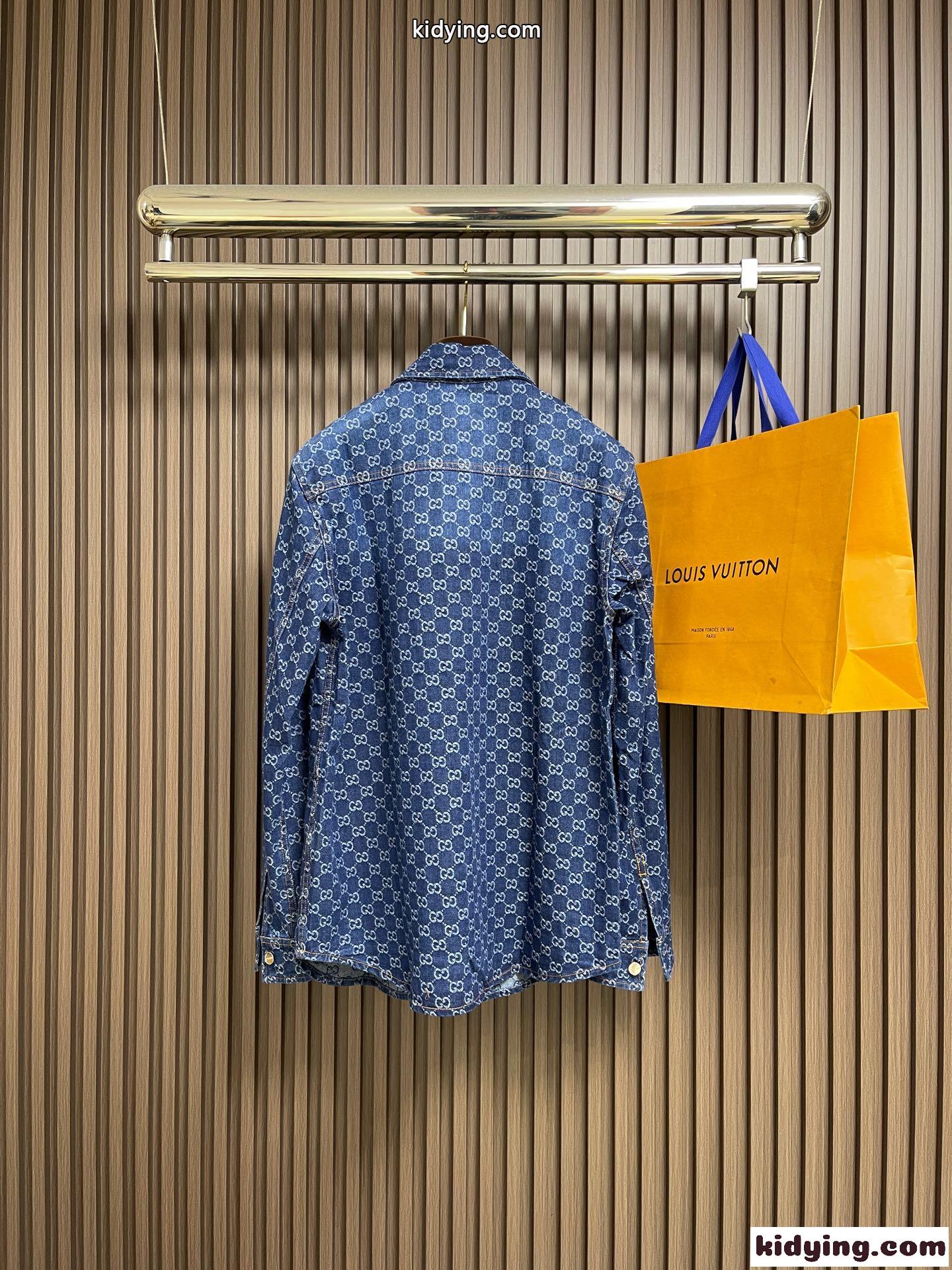 洗練された カジュアル GG デニムシャツ グッチ シャツ 偽物 トップス-2