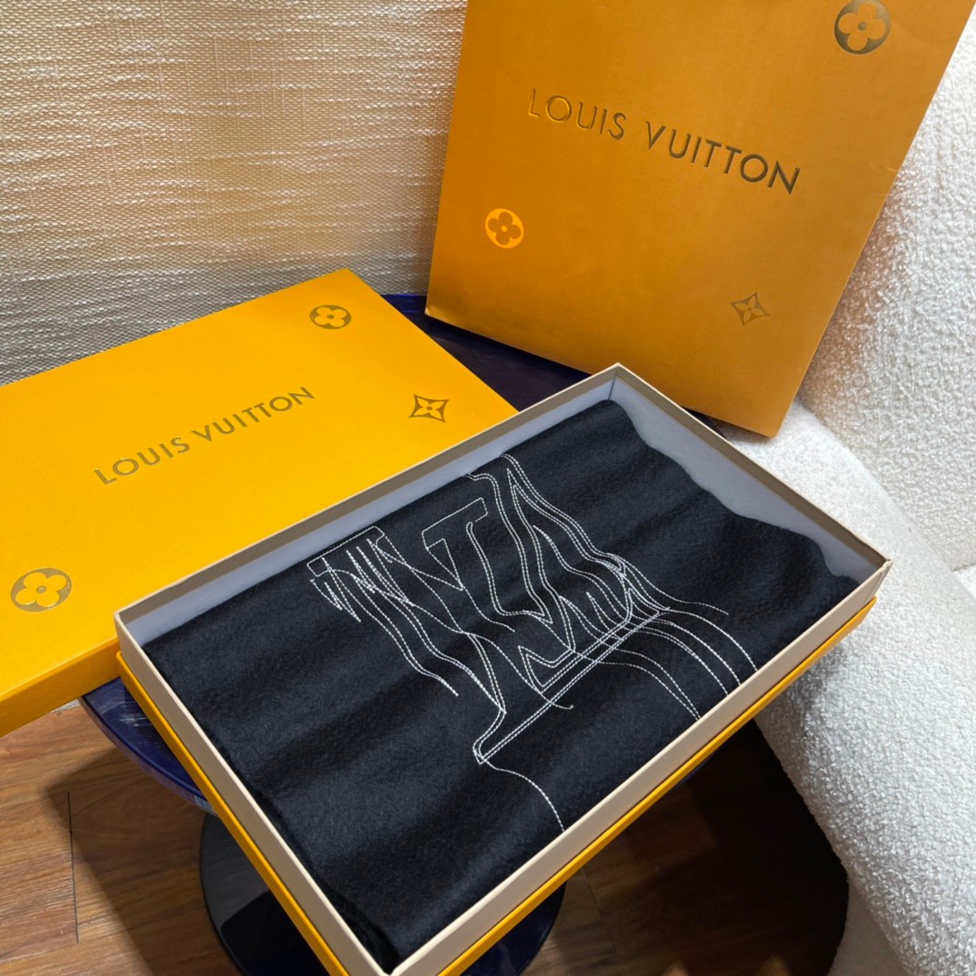 おしゃれ LV ステッチ マフラー ルイヴィトン スカーフ コピー カシミヤ-1
