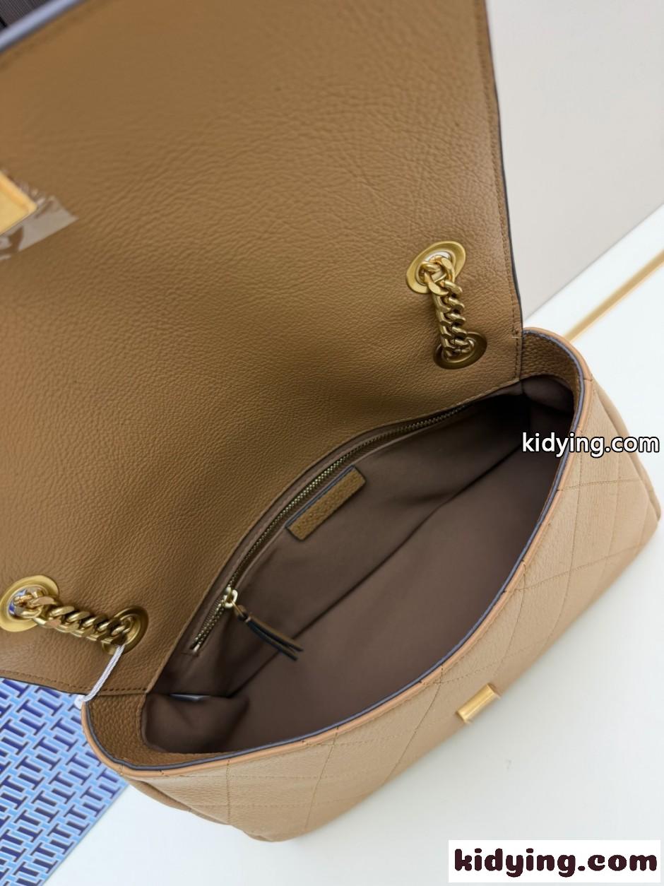 Tory Burch チャーリー キルト ショルダーバッグ トリーバーチ コピー ブラウン-4