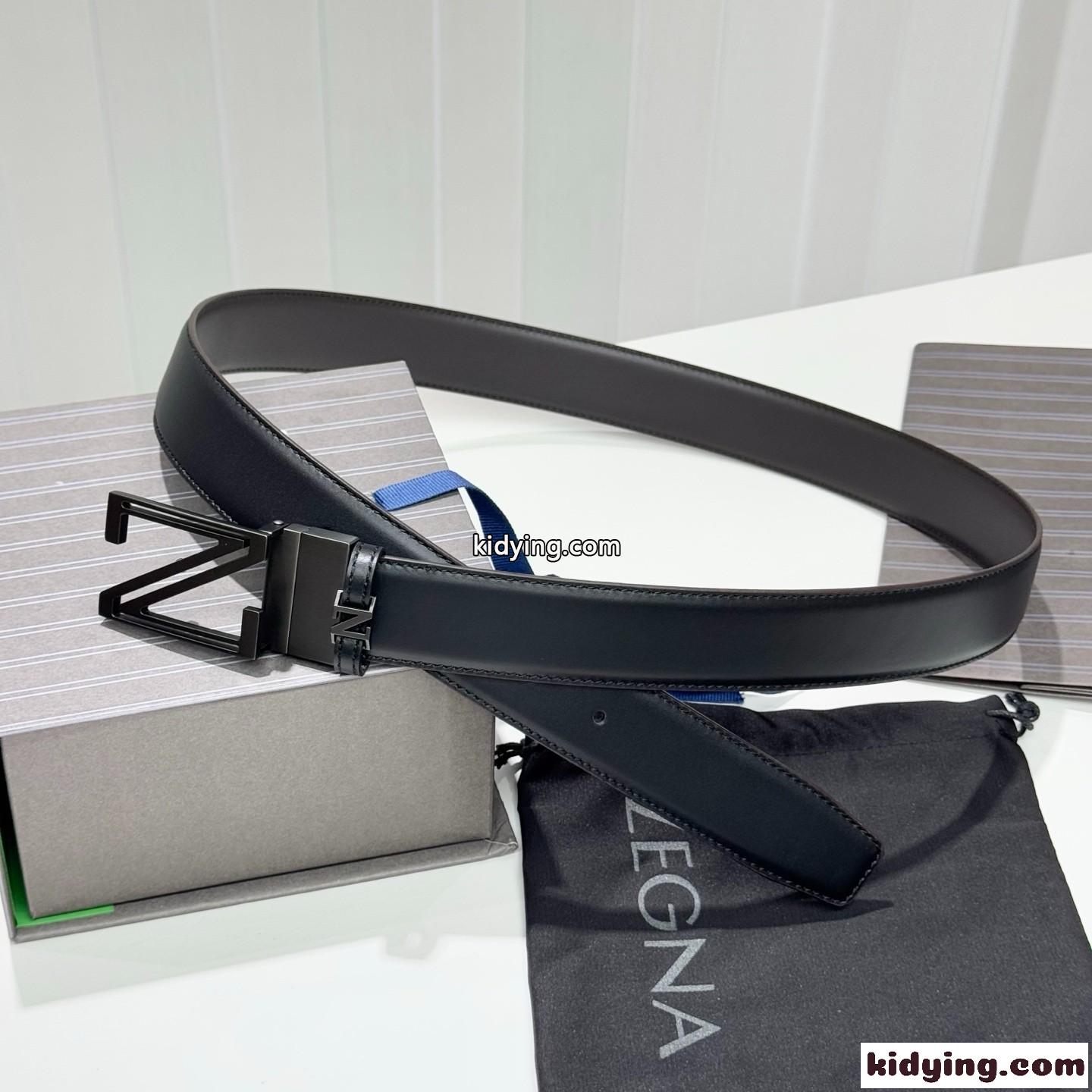 シンプル 上品 エルメネジルド・ゼニア ベルト コピー レザーベルト リバーシブル-0
