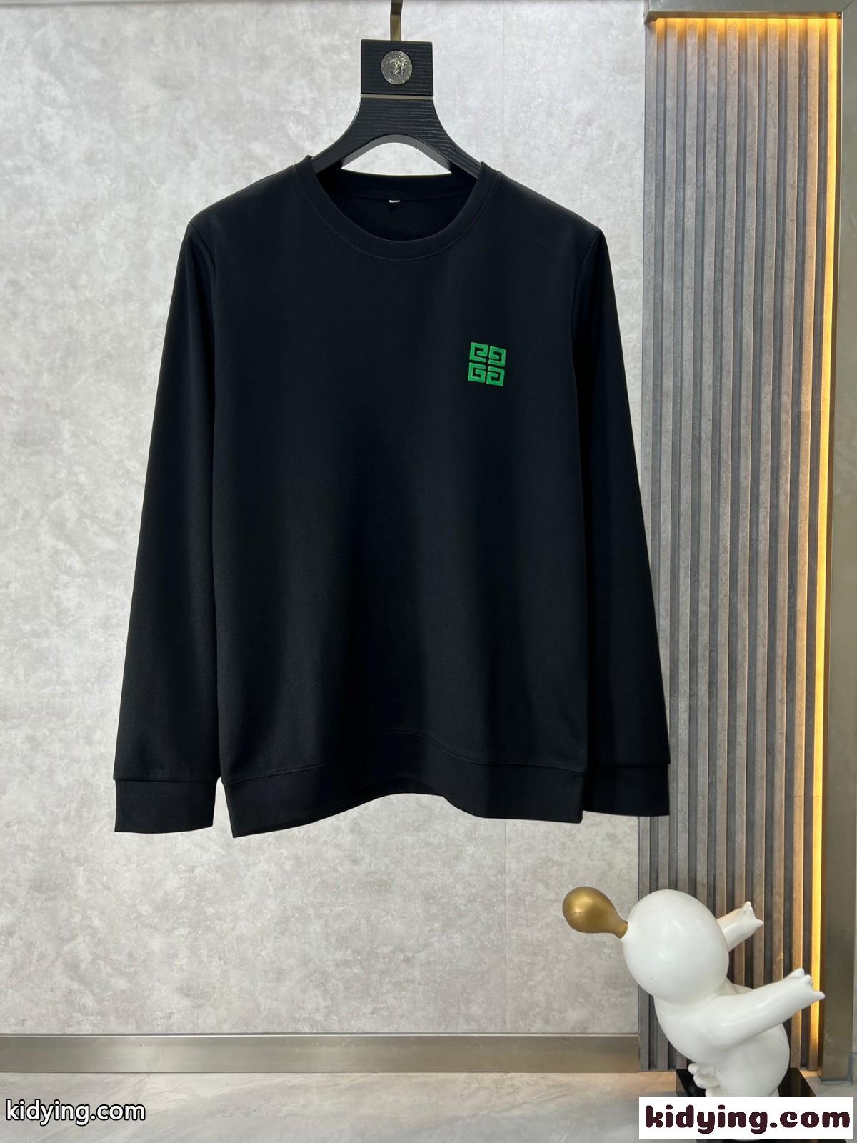 クルーネック 4G スウェットシャツ ジバンシィ Tシャツ コピー 長袖Tシャツ ブラック-1
