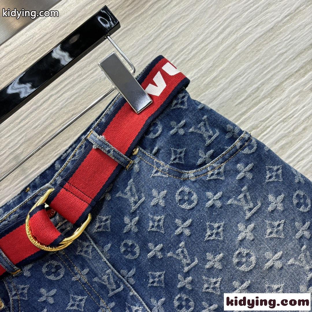 LV x ACモノグラムショーツ ルイヴィトン パンツ コピー デニム ショートパンツ-2