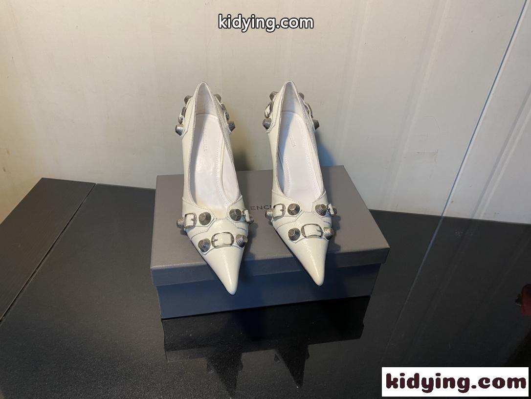 Cagole 8.5cm パンプス バレンシアガ パンプス コピー レディース ピンヒール ホワイト-0