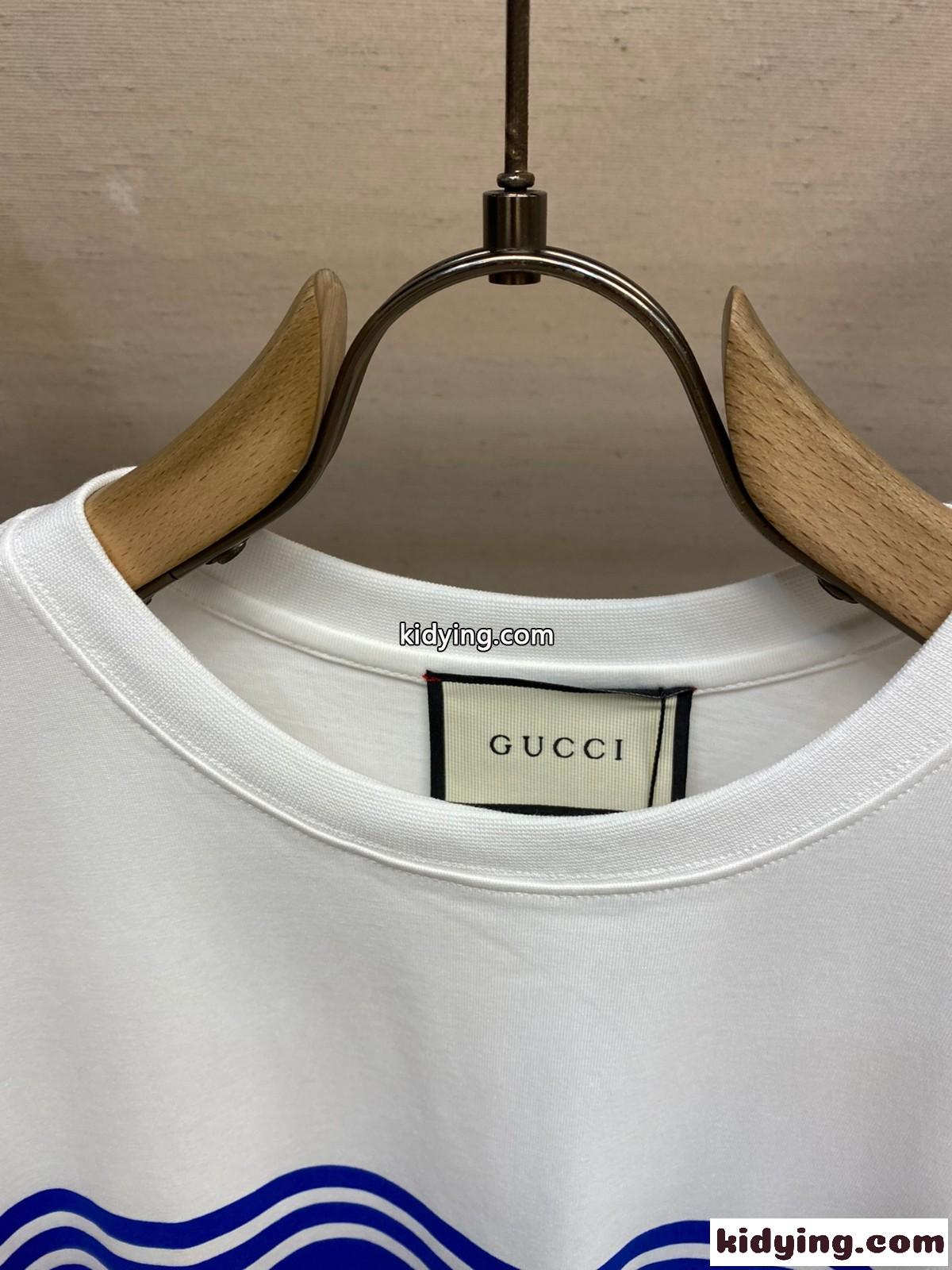 カジュアル コットン クルーネック グッチ Tシャツ コピー 半袖Tシャツ ホワイト-0