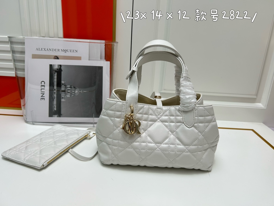 ディオール DIOR TOUJOURS トート スモール クリスチャン・ディオール バッグ コピー ホワイト-0